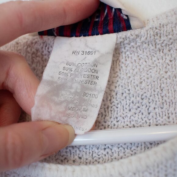 Ditsy Pastel Floral Knit Sweater Donnkenny Short Sleeve Stretch S | Light Summer - Picture 7 of 9